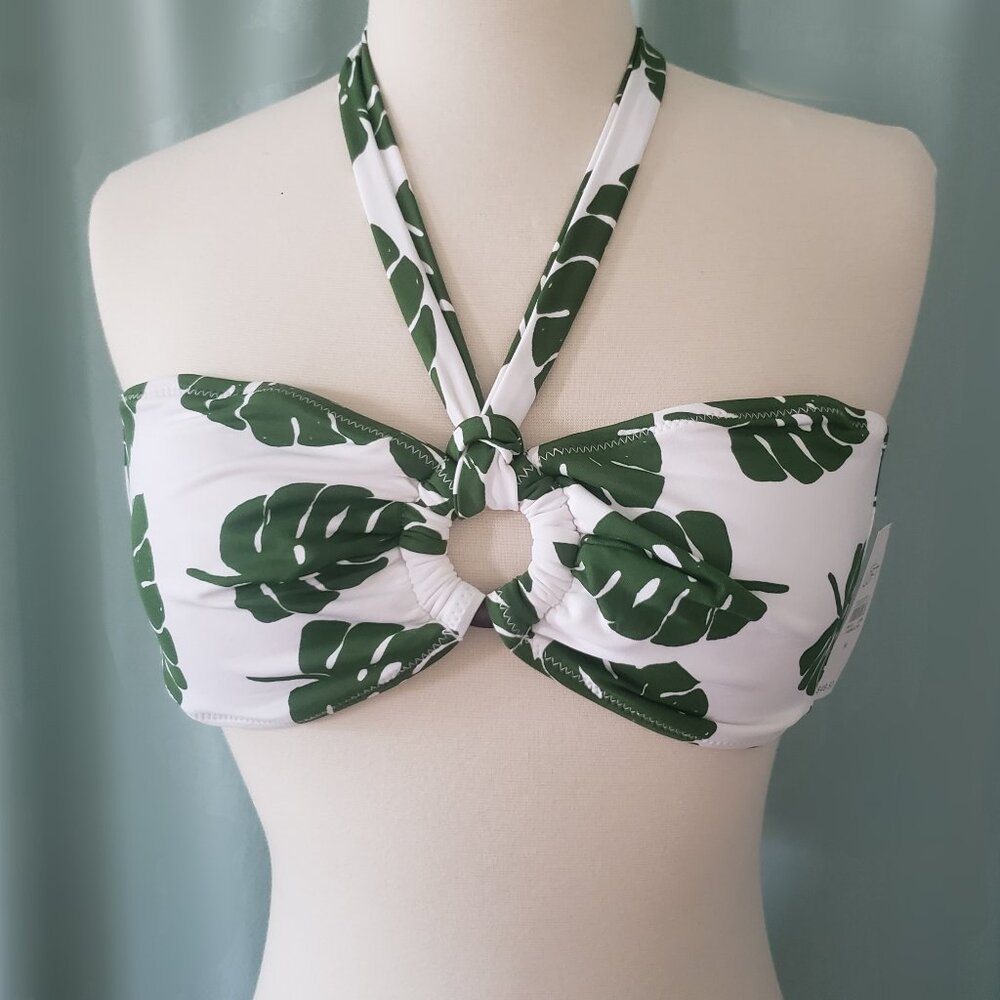 3/$30 LOFT Monstera Leaf Bikini Top